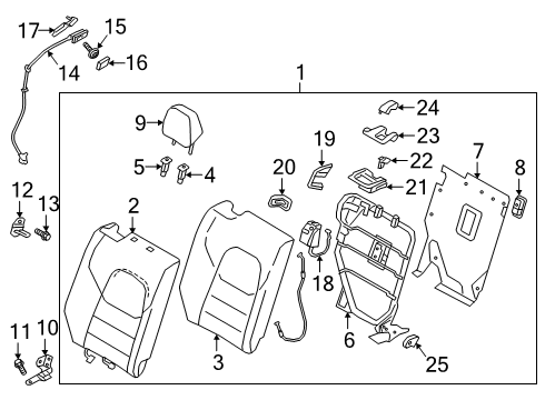 Mazda KRB8-57-400-39 Back(Right), Rear Seat Mazda KRB8-57-400-39 Back(Right), Rear Seat