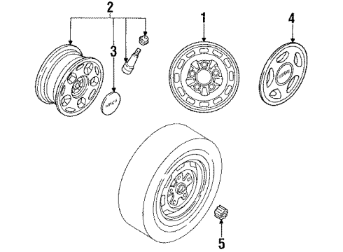 Mazda LA83-37-190A Center Cap
