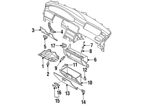 Mazda FB0164850 Vent Louver FB0164850 Mazda Vent Louver