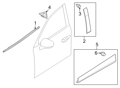 Mazda VA42-50-M38 Corner Molding Clip