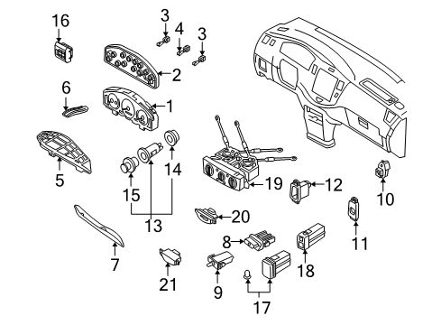 Mazda GE6V-66-120C Multifunction Switch GE6V-66-120C Mazda Multifunction Switch