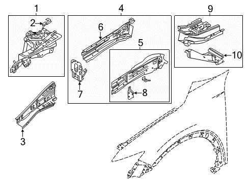 Mazda KB7W-54-390A FRAME(L),FRONT-REAR Mazda KB7W-54-390A FRAME(L),FRONT-REAR