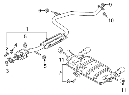 Mazda PECM-20-55X Catalytic Converter Mazda PECM-20-55X Catalytic Converter