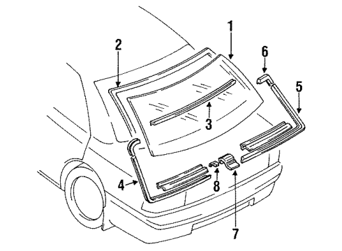 Mazda B455-50-6G0A Reveal Molding B455-50-6G0A Mazda Reveal Molding