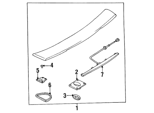 Mazda B459-51-958 Spoiler Assembly Clip