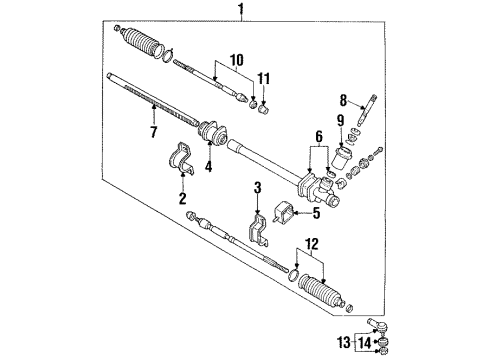 Mazda B4553224X Inner Tie Rod