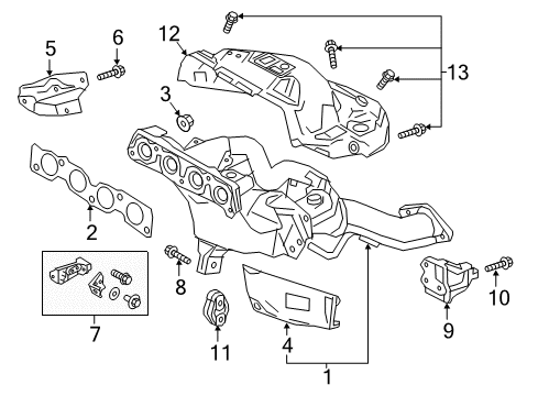 Mazda PECM-20-50X Exhaust Manifold