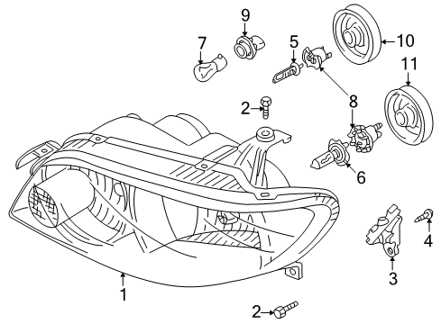 Mazda BP4F-51-0K0 Composite Headlamp