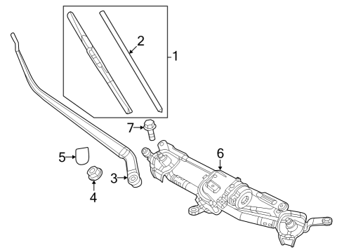 Mazda VC85-67-37X Motor & Frame & Link, Front Wiper