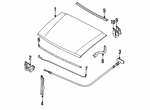 Mazda UB39-52-411A Hinge