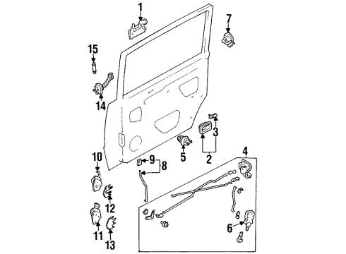 Mazda L001-73-410B-4F Handle, Outside L001-73-410B-4F Mazda Handle, Outside