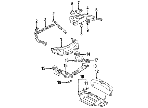 Mazda FD01-68-8H2 Trunk Side Trim Bracket
