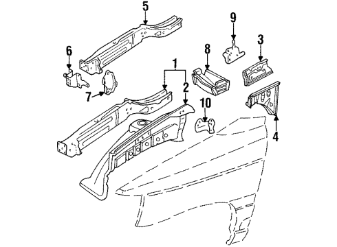 LA83-50-150B Mazda Bumper Bracket