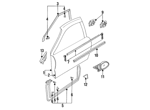 Mazda GA2A-50-650C Belt Molding
