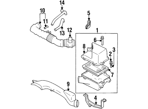 Mazda F201-13-746 Duct F201-13-746 Mazda Duct