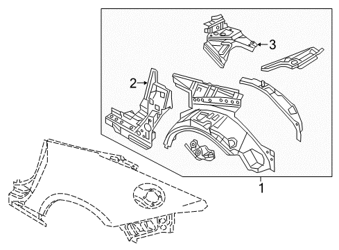 Mazda N2Y3-71-100G Panel-Left, Rear Pillar