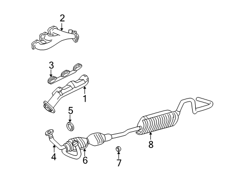 1F22-40-050 Mazda Front Pipe