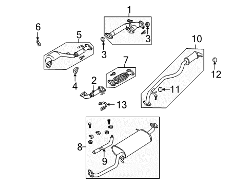 Mazda AJ30-40-3A0 Rear Pipe AJ30-40-3A0 Mazda Rear Pipe