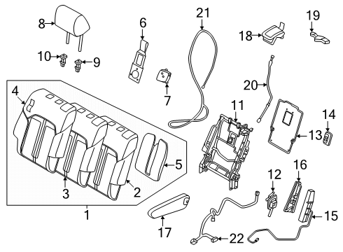 Mazda KEVH-57-25XC-02 Seat(Left), Rear Mazda KEVH-57-25XC-02 Seat(Left), Rear