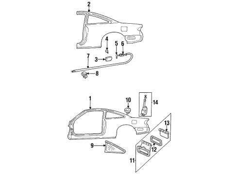 Mazda GD1P5068300 Body Side Molding