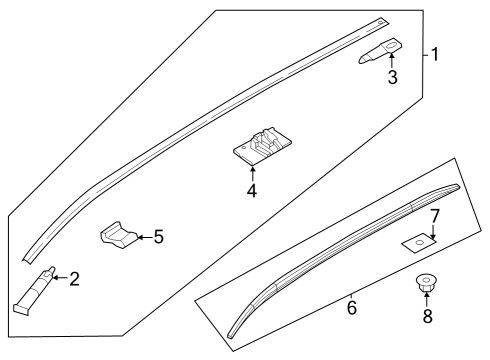 Mazda VC86-51-T20 Rack(Left), Roof Mazda VC86-51-T20 Rack(Left), Roof