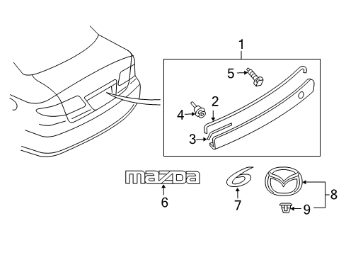 G28A-67-6S0B Mazda Trunk Switch