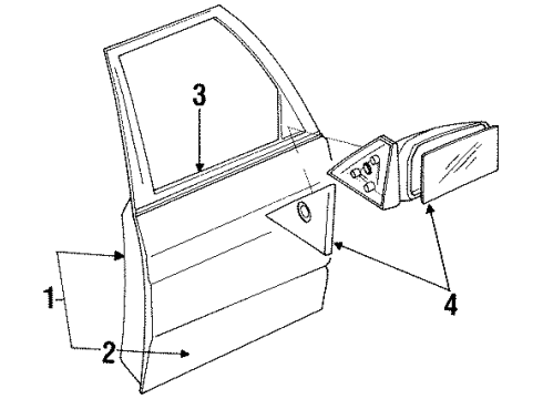 BR72-69-170B Mazda Mirror