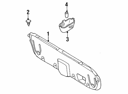 B003-68-865-00 Mazda Trunk Lid Trim Clip