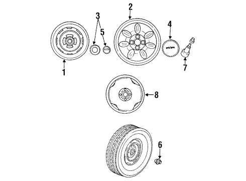 Mazda NA52-37-190A Hub Cap