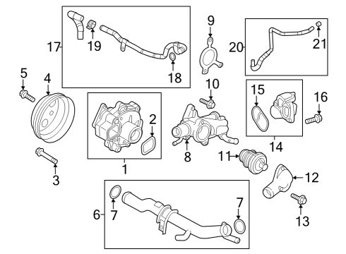 Mazda PX1P-15-54Y Hose, Water-Oil Cooler