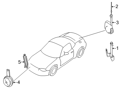 Mazda NC11-66-940A Antenna Cable NC11-66-940A Mazda Antenna Cable