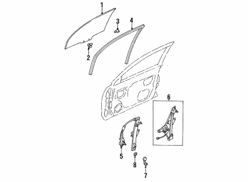 Mazda B16A-59-511A Glass Mazda B16A-59-511A Glass