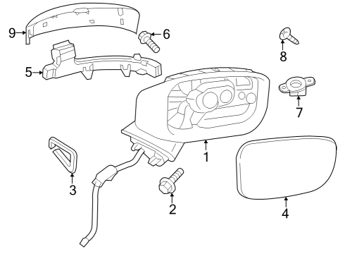 Mazda VA45-69-181 Body(Left), Door Mirror Mazda VA45-69-181 Body(Left), Door Mirror