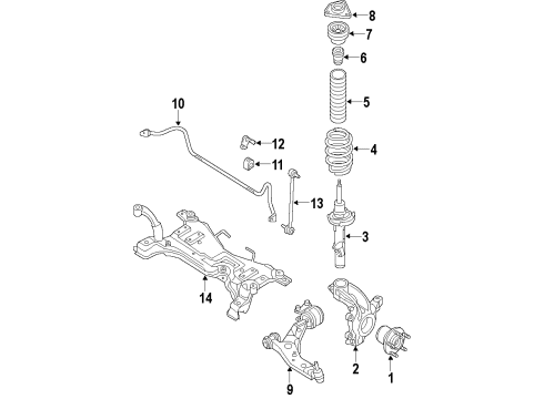 Mazda BBM2-28-66Y Stabilizer Bar Nut BBM2-28-66Y Mazda Stabilizer Bar Nut