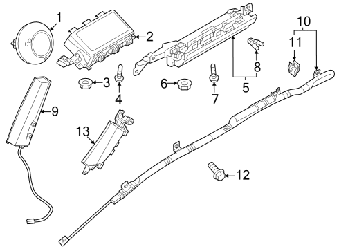 Mazda B62T-57-KB0 Side Impact Inflator Module B62T-57-KB0 Mazda Side Impact Inflator Module