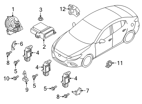 Mazda BHPD-57-KC0 Sensor, Impact-Side Air Bag