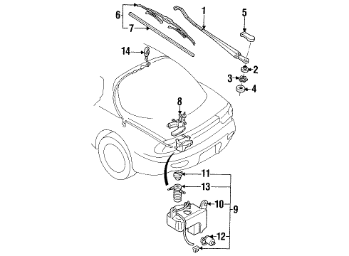 Mazda FD01-67-366B Wiper Arm Seal