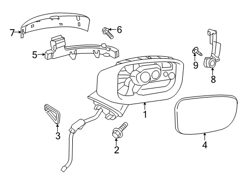 Mazda KN0W-69-181A Mirror KN0W-69-181A Mazda Mirror