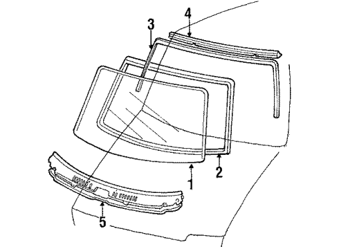 Mazda GJ21-50-601A Molding GJ21-50-601A Mazda Molding