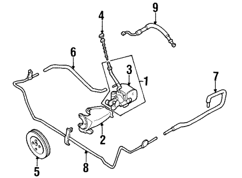 Mazda LA12-32-490A Power Steering Pressure Hose