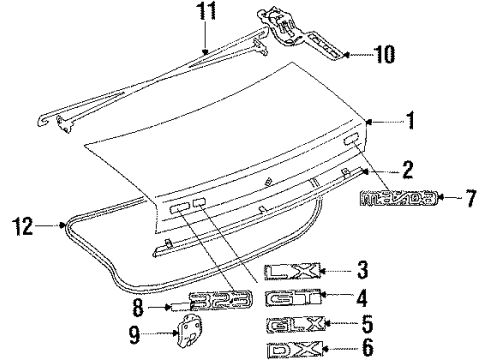 BF89-76-230A Mazda Cylinder & Keys