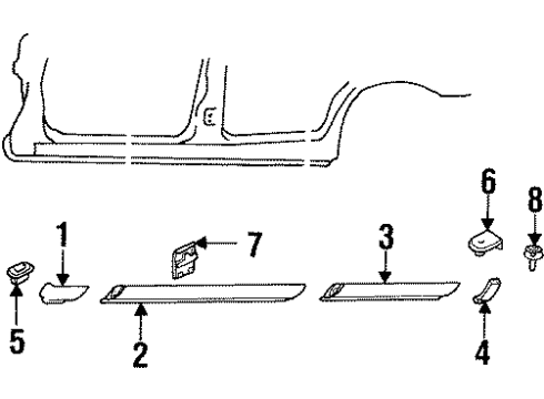 Mazda GA2K50L30C Rocker Molding GA2K50L30C Mazda Rocker Molding