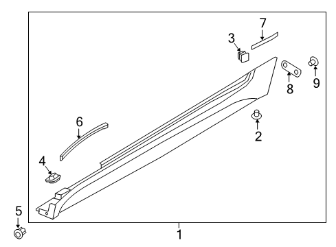 Mazda N244-51-P50D-33 Mould(Left), Side Step
