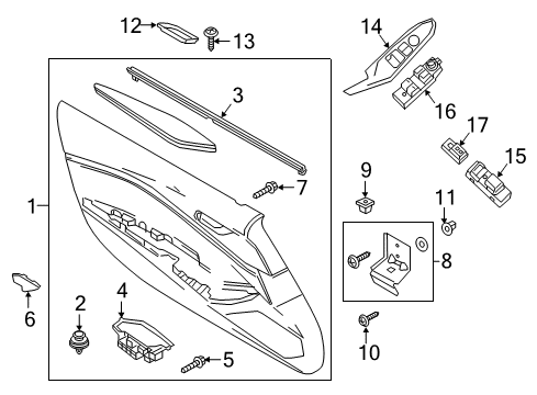 Mazda NA1P-68-420B-0C Trim(Right), Door