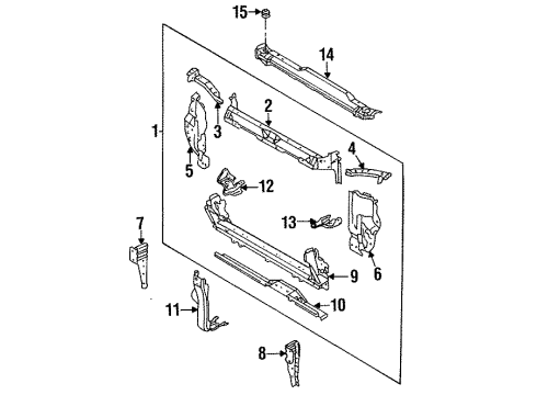 Mazda E040-53-100 Radiator Support E040-53-100 Mazda Radiator Support