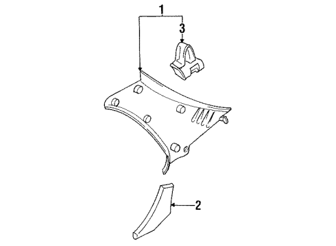 Mazda BC1D-68-260E-90 Upper Quarter Trim