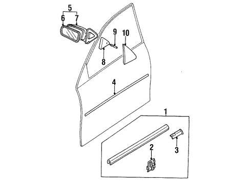Mazda BC5A-50-681A Side Molding