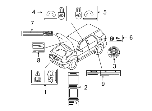 Mazda ZZCC-69-041 Emission Label