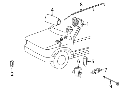 Mazda ZZDL-57-KN0 Inflator Curtain ZZDL-57-KN0 Mazda Inflator Curtain