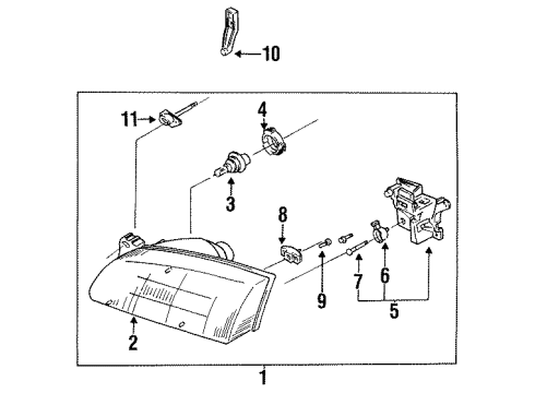 Mazda GA2A-51-0L0C Composite Headlamp Mazda GA2A-51-0L0C Composite Headlamp